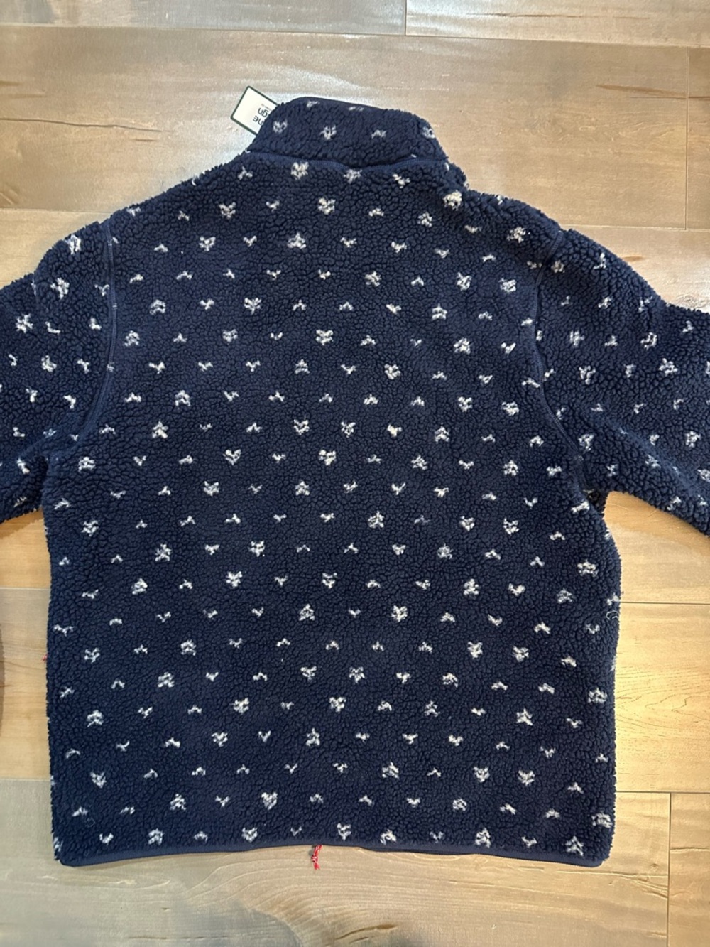 Alpine Design Navy Patterned Sherpa Jacket with Subtle Light Pattern - Picture 10 of 14